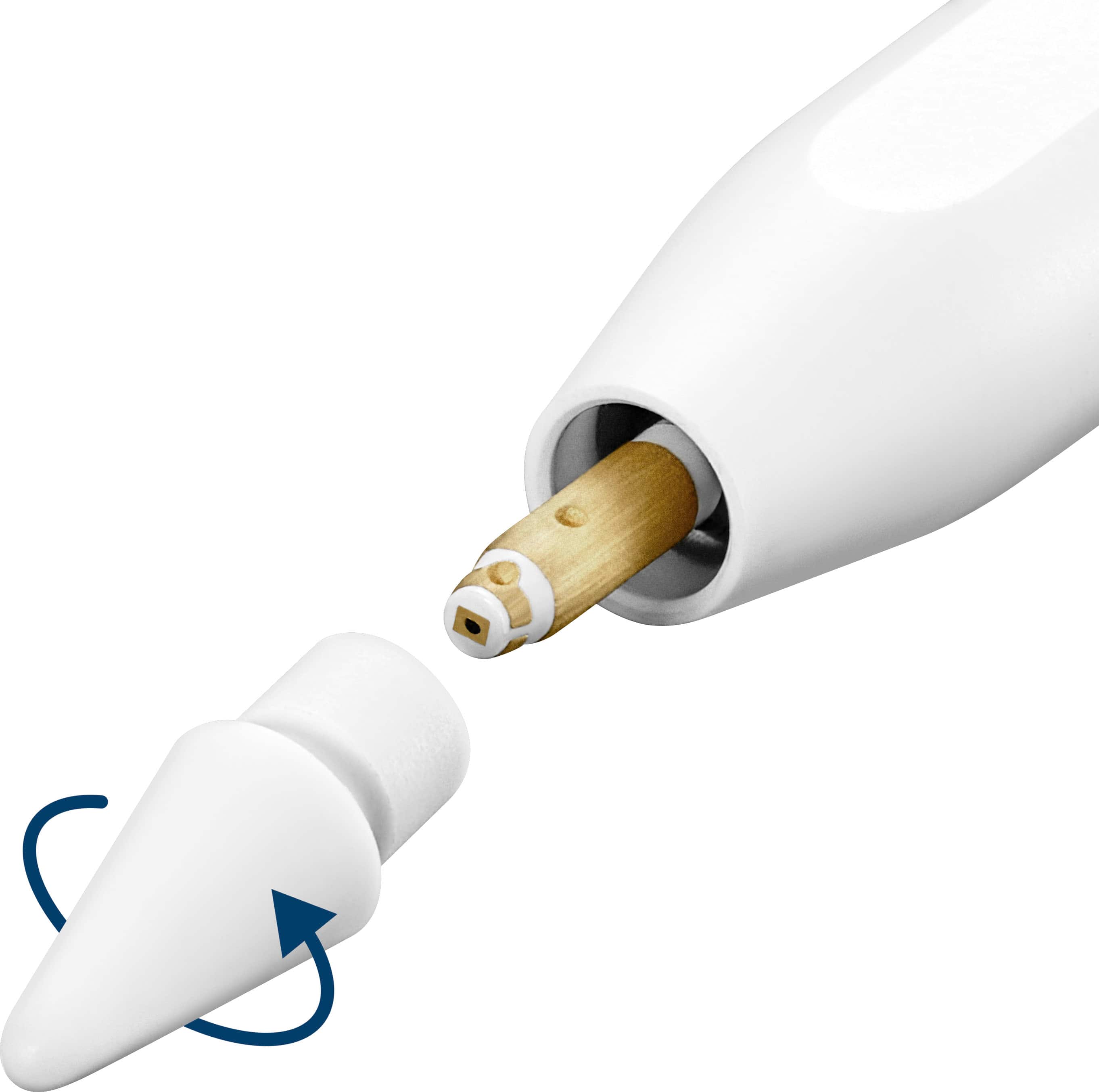 Alt View 15. Insignia™ - Replacement Tips for Apple Pencil 1st Generation, 2nd Generation, and Insignia Active Stylus (4-Pack) - White.