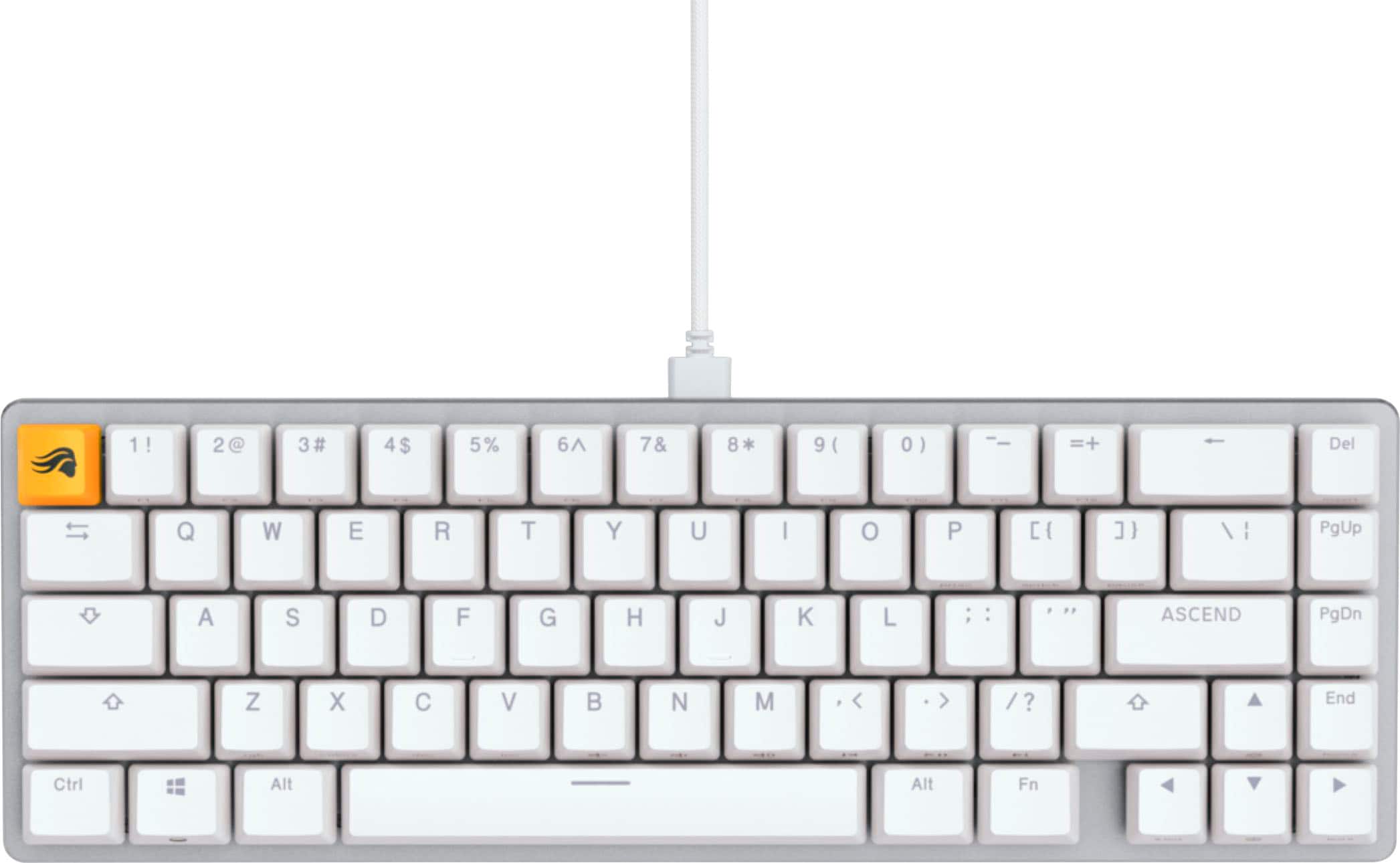 Glorious - GMMK 2 Prebuilt 65% Compact Wired Mechanical Linear Switch Gaming Keyboard with Hotswappable Switches - White - Front_Zoom