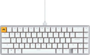 Glorious - GMMK 2 Prebuilt 65% Compact Wired Mechanical Linear Switch Gaming Keyboard with Hotswappable Switches - White - Front_Zoom
