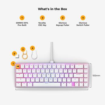 Glorious GMMK 2 Prebuilt 65% Compact Wired Mechanical Linear Glorious GMMK 2 Prebuilt 65% Compact Wired Mechanical Linear