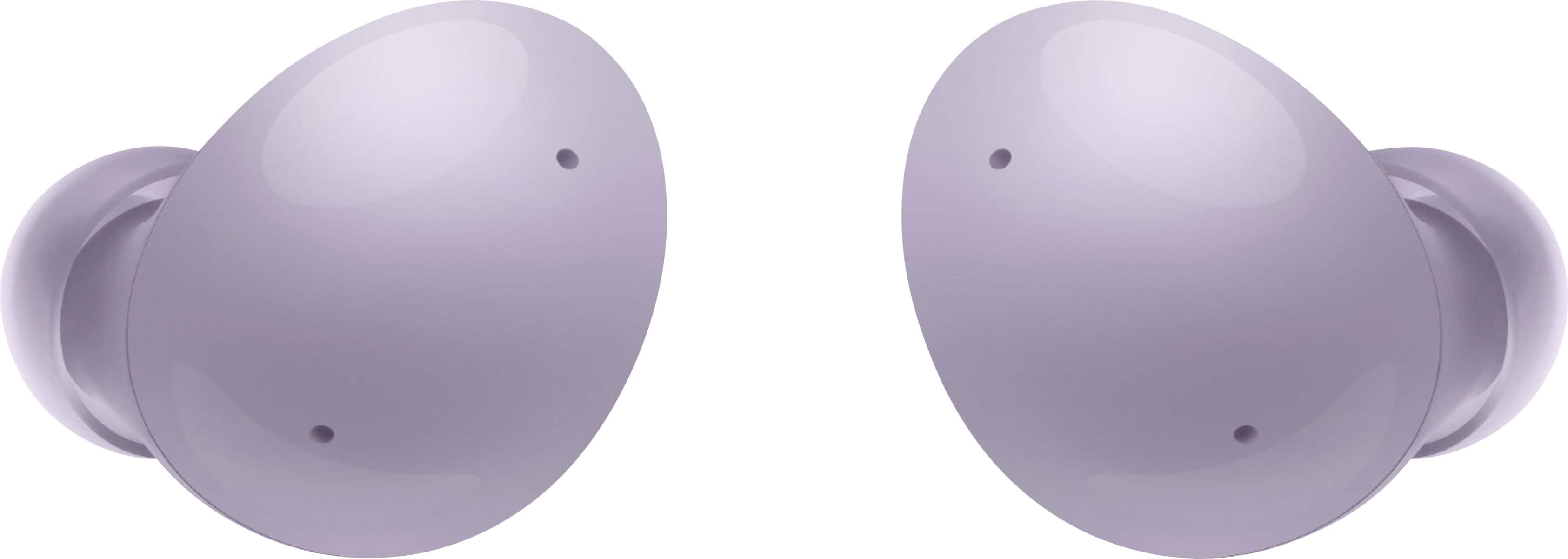 Front. Samsung - Geek Squad Certified Refurbished Galaxy Buds2 True Wireless Earbud Headphones - Lavender.