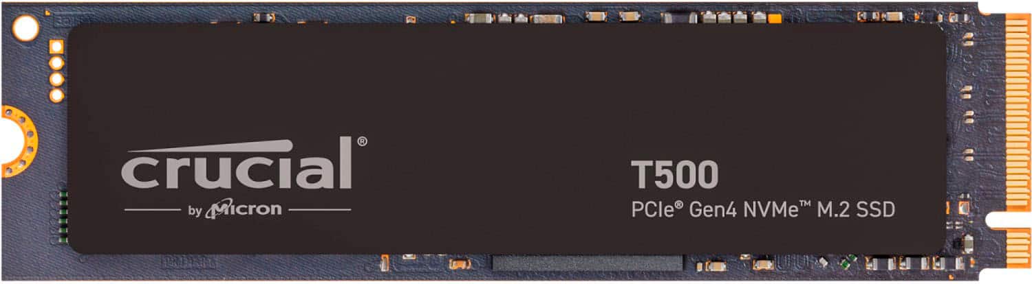 Crucial - T500 1TB Internal SSD PCIe Gen 4 x4 NVMe M.2 with 3D TLC Memory - Front_Zoom
