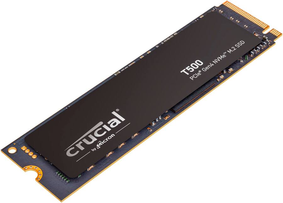 Crucial T500 1TB Internal SSD PCIe Gen 4 x4 NVMe M.2 with 3D TLC Crucial T500 1TB Internal SSD PCIe Gen 4 x4 NVMe M.2 with 3D TLC