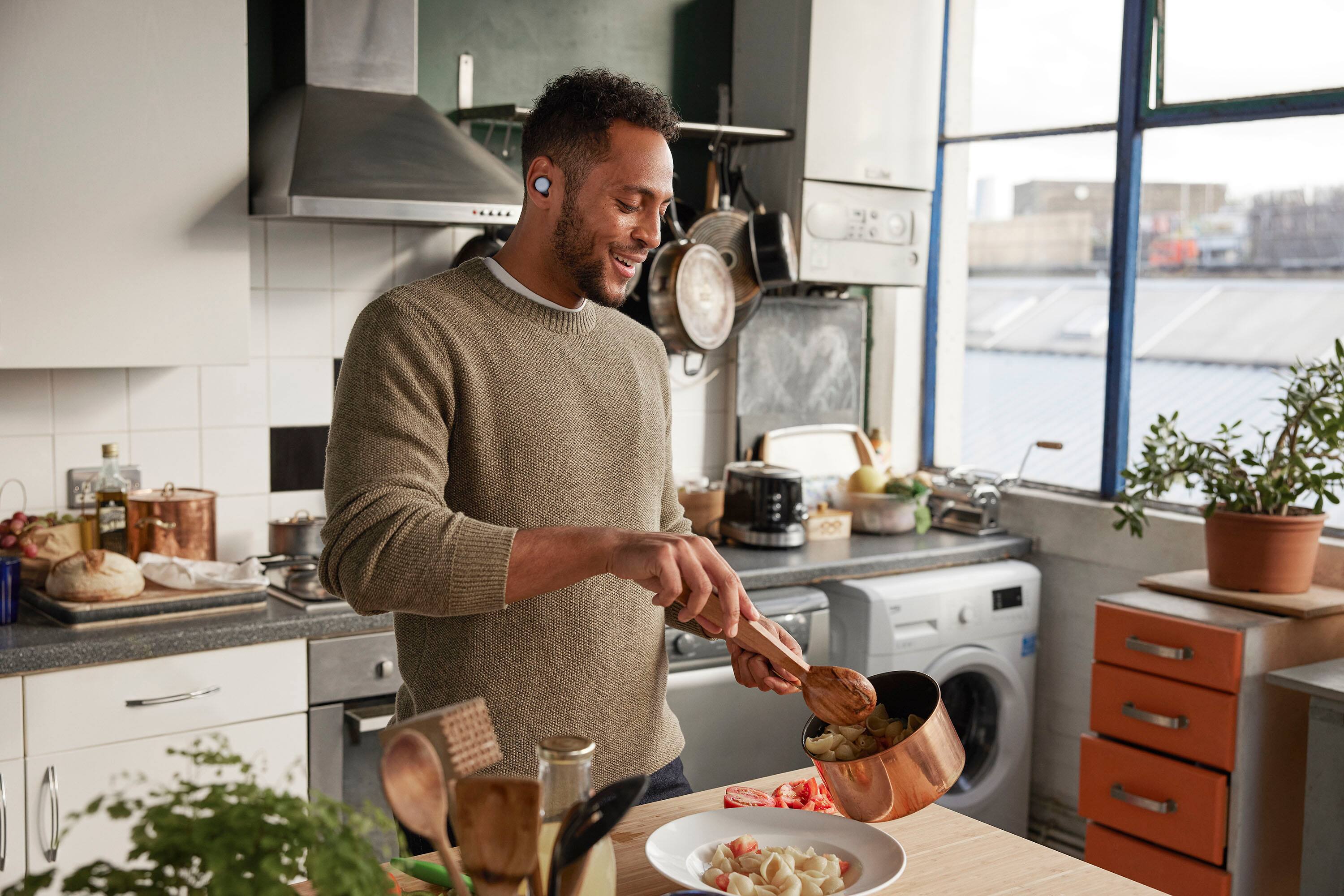 Alt View 16. Google - Geek Squad Certified Refurbished Pixel Buds A-Series True Wireless In-Ear Headphones - Sea.