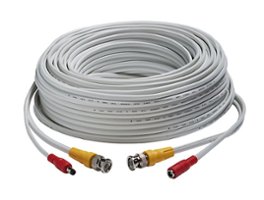 Lorex - 120’ 4K In-wall RG59 to RG59 BNC Video/Power UL CM Cable with Fire-Resistant - White - Front_Zoom