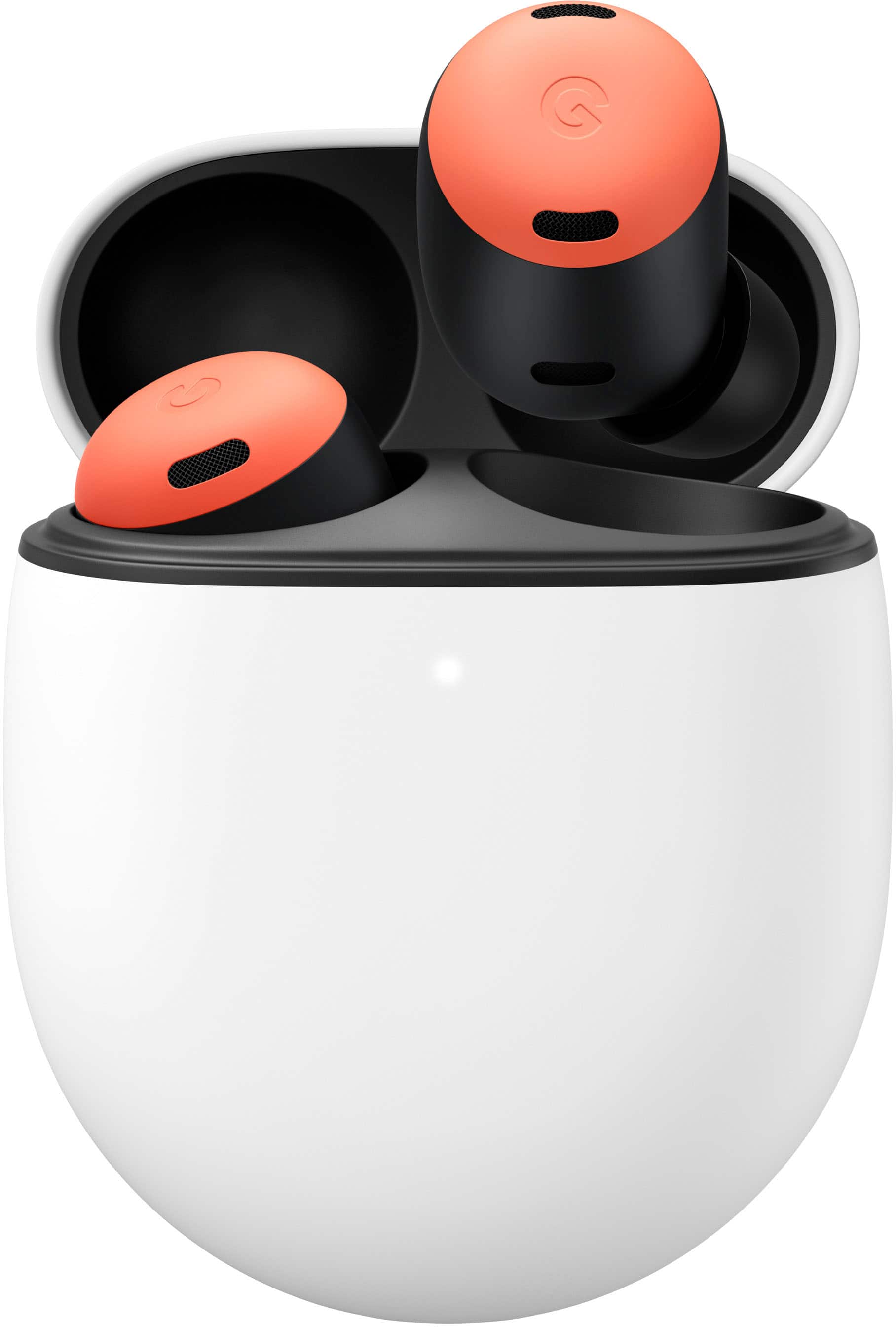 Front. Google - Geek Squad Certified Refurbished Pixel Buds Pro True Wireless Noise Cancelling Earbuds - Coral.