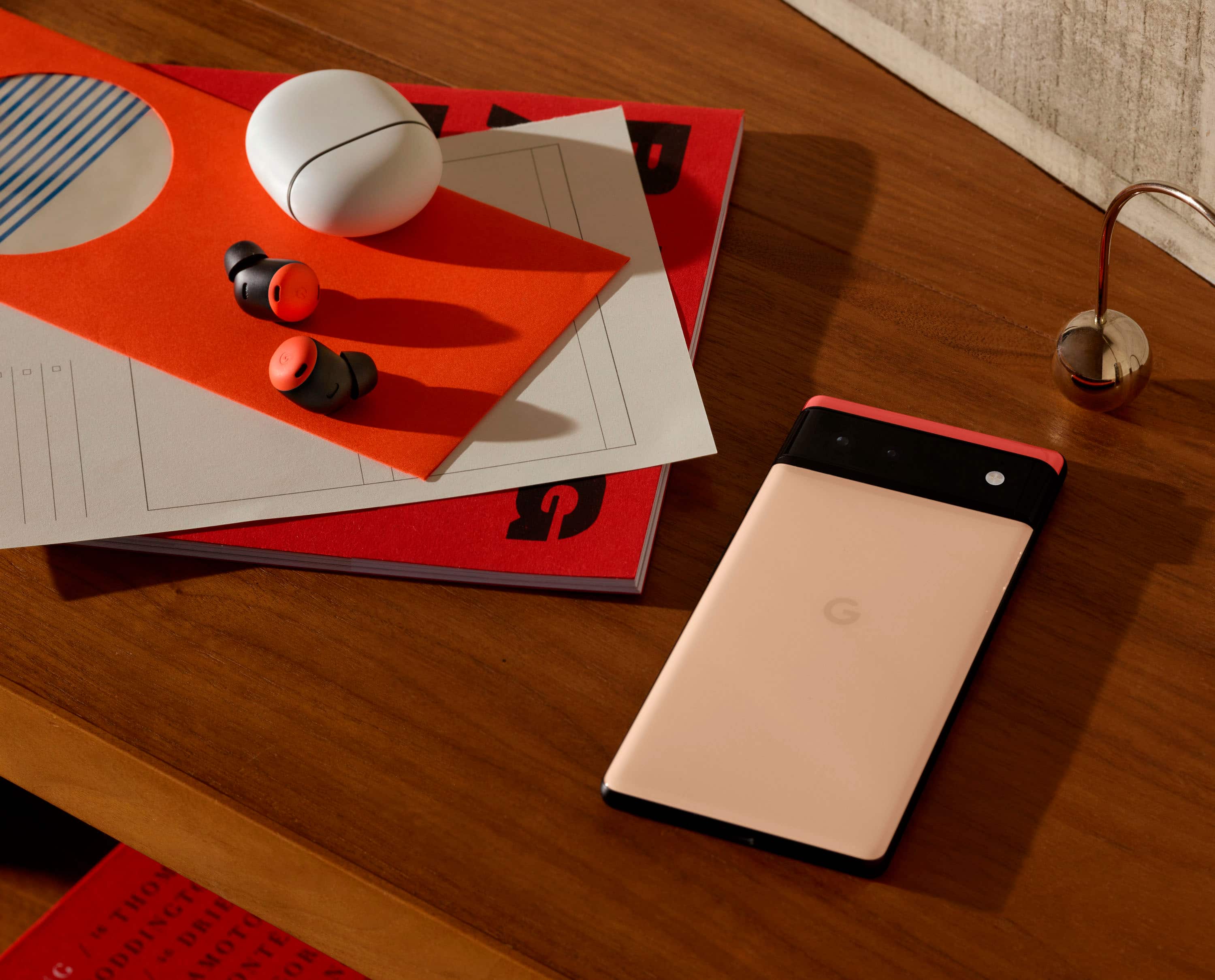 Alt View 19. Google - Geek Squad Certified Refurbished Pixel Buds Pro True Wireless Noise Cancelling Earbuds - Coral.