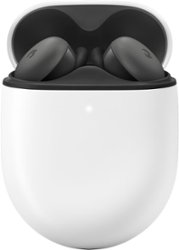 Google - Geek Squad Certified Refurbished Pixel Buds A-Series True Wireless In-Ear Headphones - Charcoal - Front_Zoom