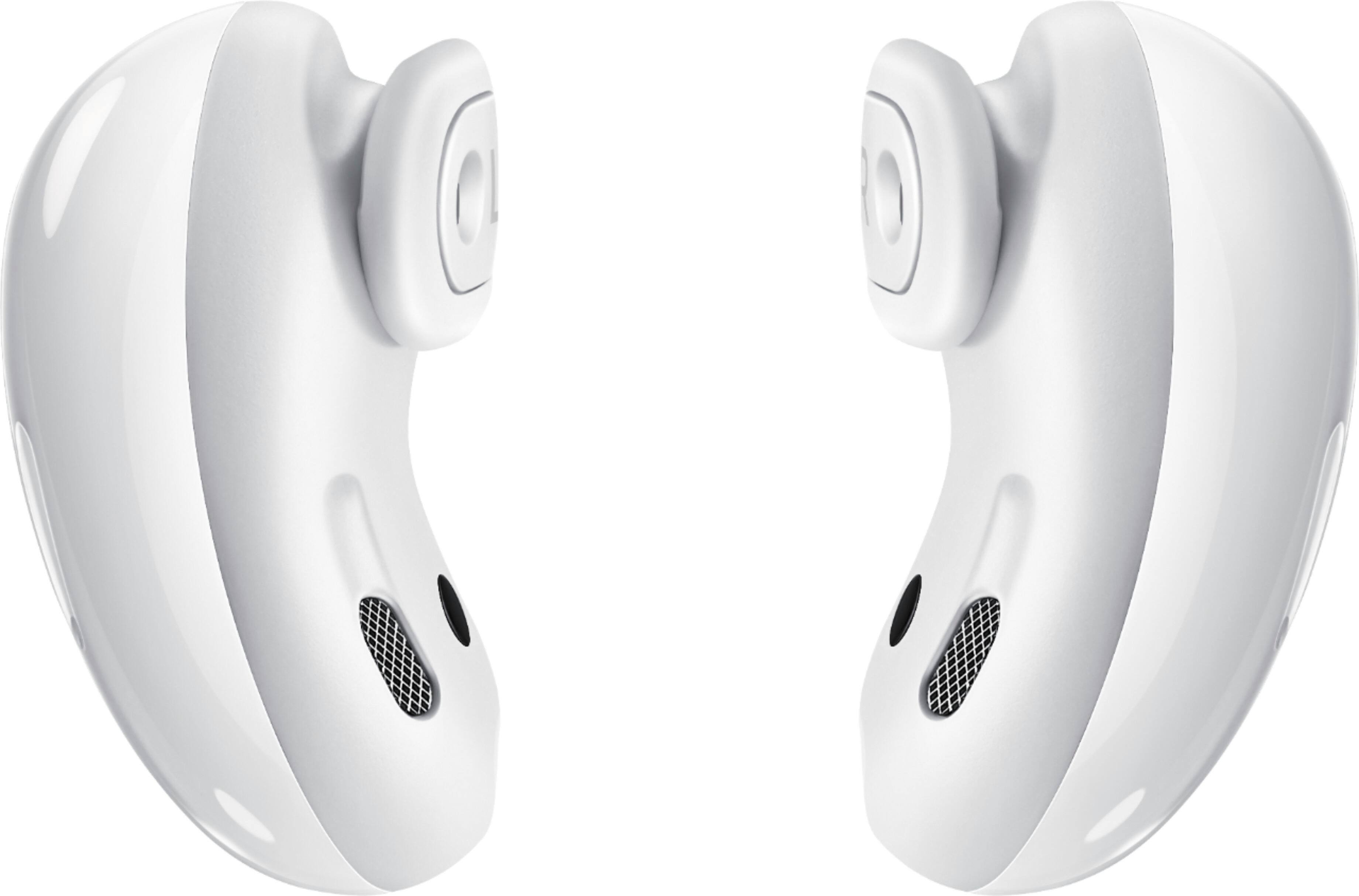 Alt View 13. Samsung - Geek Squad Certified Refurbished Galaxy Buds Live True Wireless Earbud Headphones - White.