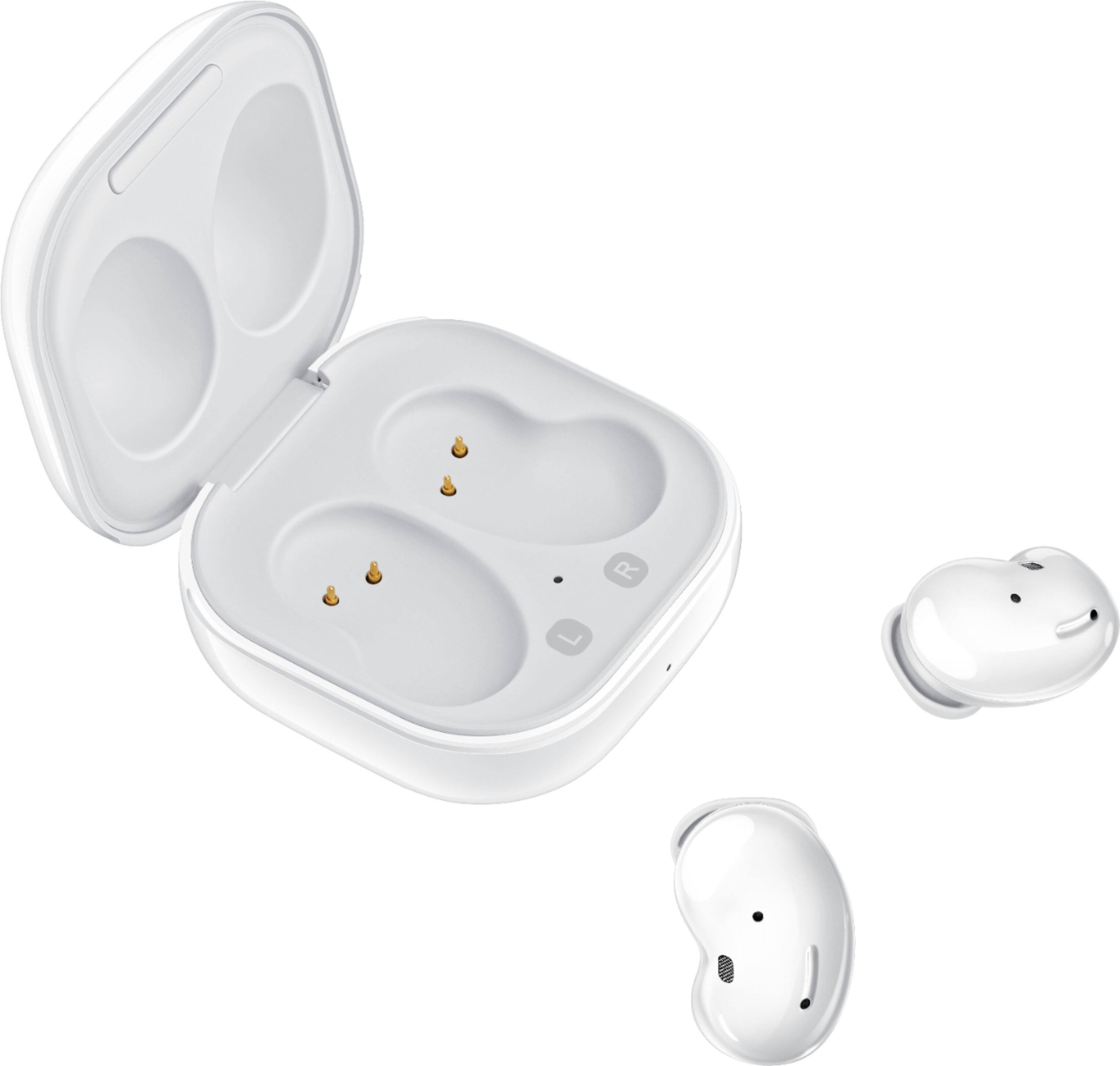 Alt View 15. Samsung - Geek Squad Certified Refurbished Galaxy Buds Live True Wireless Earbud Headphones - White.