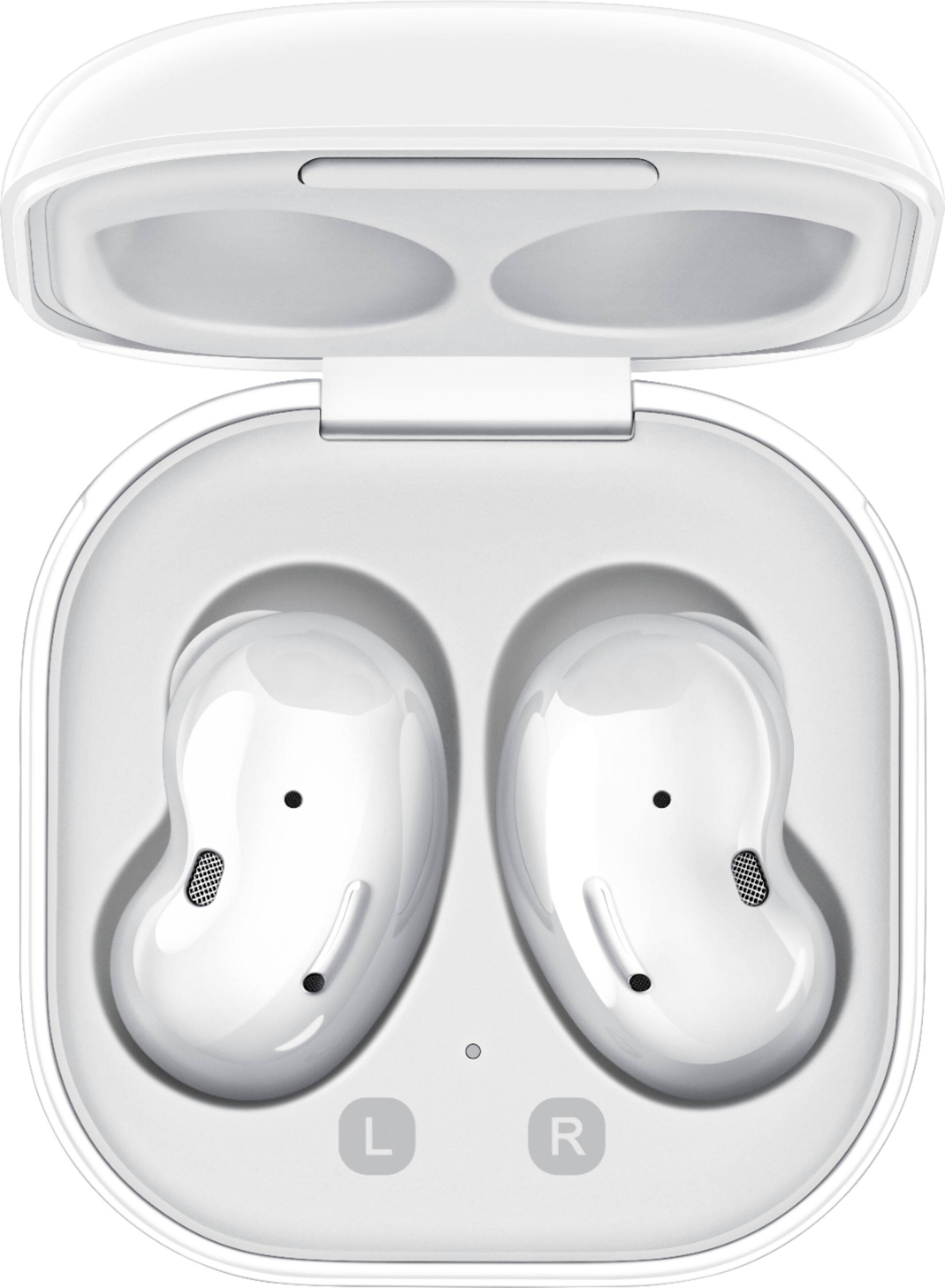 Alt View 16. Samsung - Geek Squad Certified Refurbished Galaxy Buds Live True Wireless Earbud Headphones - White.