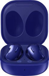 Samsung - Geek Squad Certified Refurbished Galaxy Buds Live True Wireless Earbud Headphones - Blue - Front_Zoom