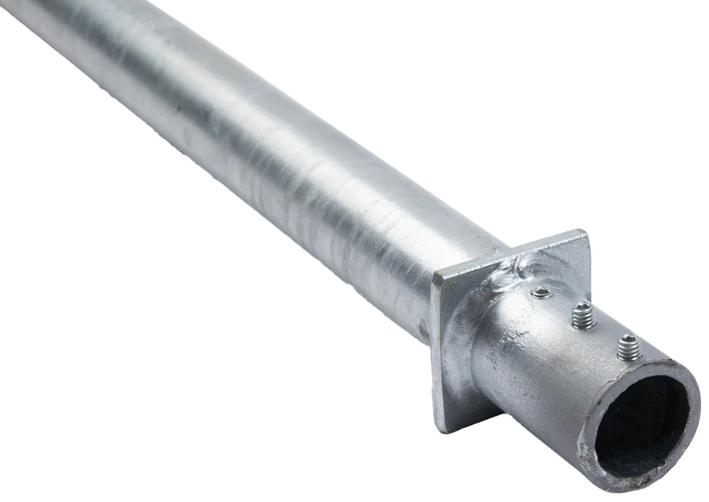 Left View: Baird Mounts - Starlink Standard Actuated Kit Pole Mount - Galvanized Steel