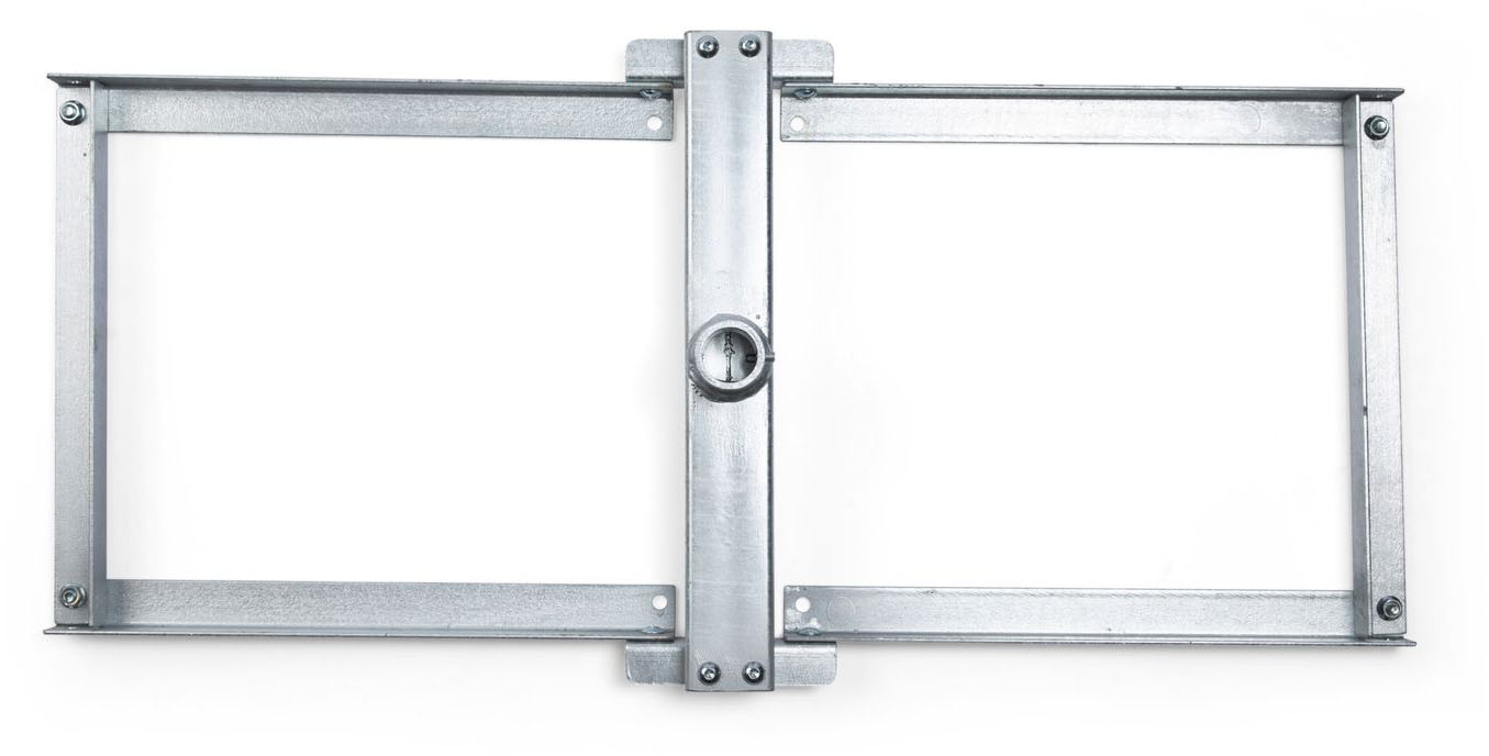 Angle View: Baird Mounts - Starlink Standard Actuated Kit Non Penetrating Roof Mount - Galvanized Steel