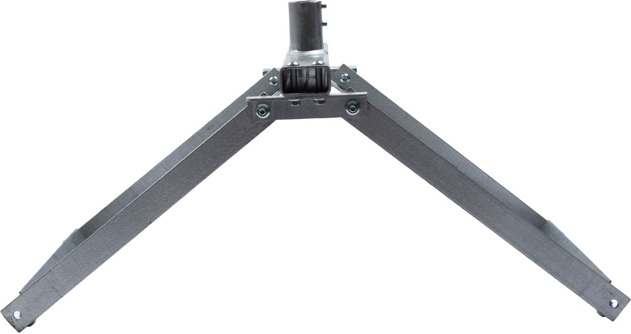 Left View: Baird Mounts - Starlink Standard Actuated Kit Non Penetrating Roof Mount - Galvanized Steel