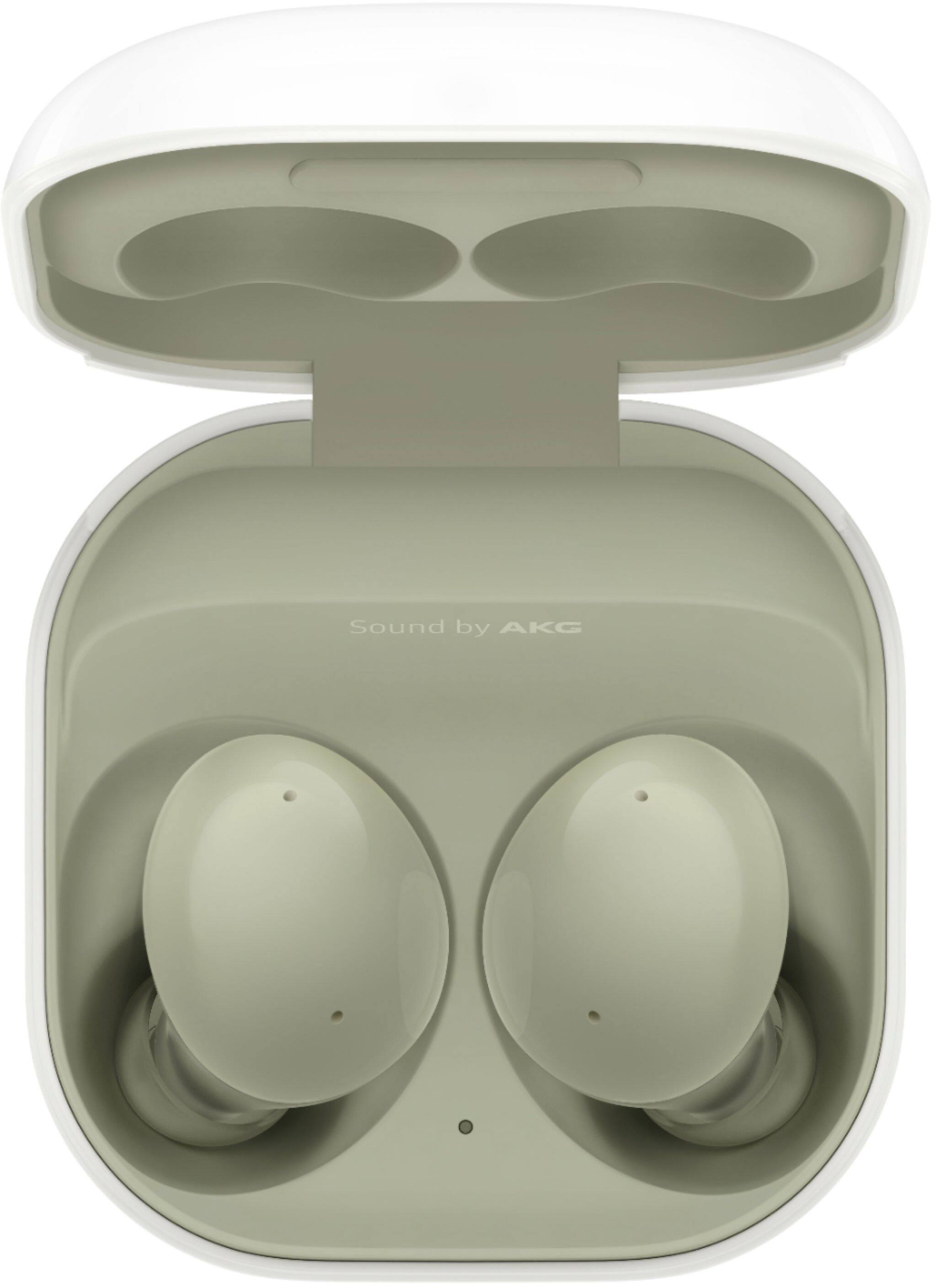 Alt View 14. Samsung - Geek Squad Certified Refurbished Galaxy Buds2 True Wireless Earbud Headphones - Olive.