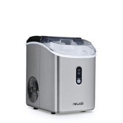 NewAir - 26 lbs. Countertop Nugget Ice Maker - Stainless Steel - Angle_Zoom