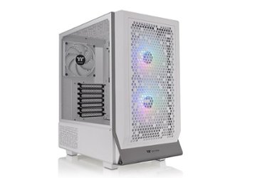 Thermaltake - Ceres 300 TG ARGB Mid Tower Case - Snow - Front_Zoom