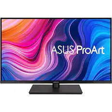 Front. ASUS - ProArt 32" LCD Monitor with HDR (DisplayPort, USB, HDMI) - Black.