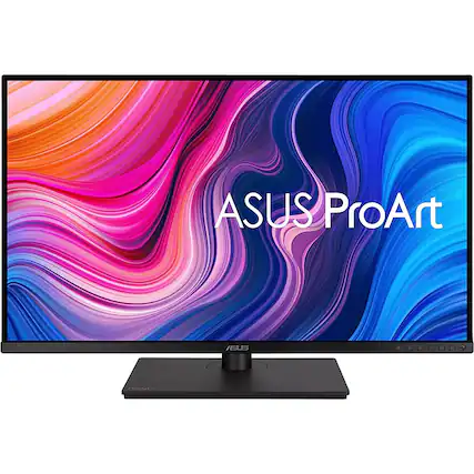 Front. ASUS - ProArt 32" LCD Monitor with HDR (DisplayPort, USB, HDMI) - Black.