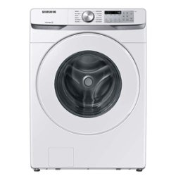 Samsung - 5.1 Cu. Ft. High-Efficiency Stackable Smart Front Load Washer with Vibration Reduction Technology+ - White - Front_Zoom