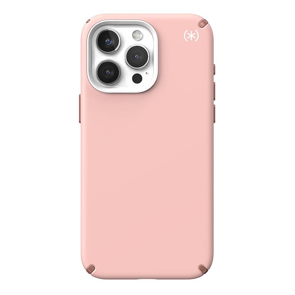 Front. Speck - Presidio2 Pro Case with MagSafe for Apple iPhone 15 Pro Max - Dahlia Pink.
