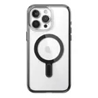 Front. Speck - Presidio Perfect-Clear ClickLock Case with MagSafe for Apple iPhone 15 Pro Max - Clear/Black.
