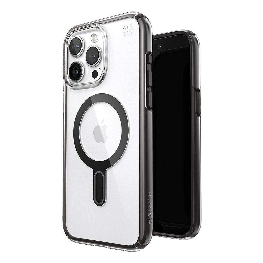 Alt View 1. Speck - Presidio Perfect-Clear ClickLock Case with MagSafe for Apple iPhone 15 Pro Max - Clear/Black.
