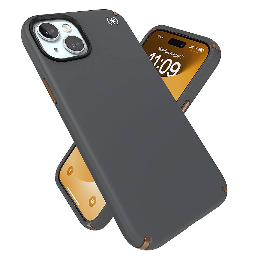 Alt View 3. Speck - Presidio2 Pro Case with MagSafe for Apple iPhone 15 Plus/14 Plus - Charcoal Gray.