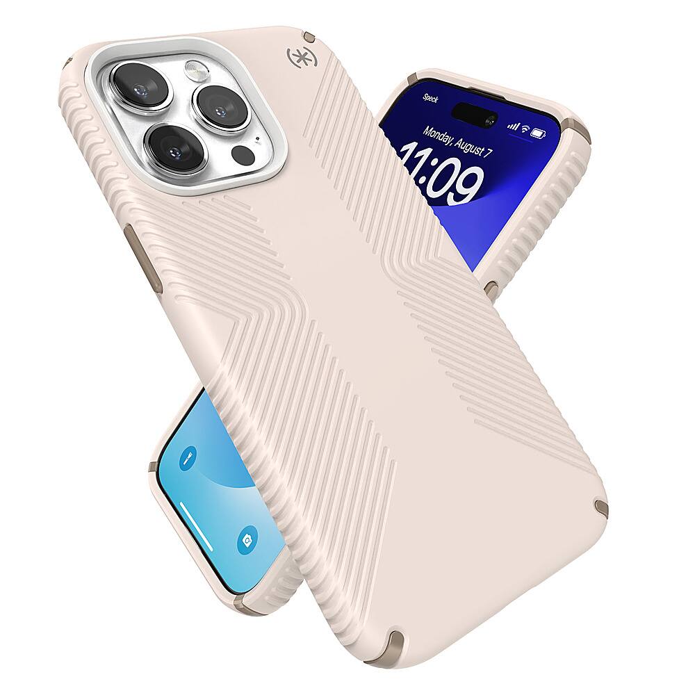 Alt View 3. Speck - Presidio2 Grip Case for Apple iPhone 15 Pro Max - Bleached Bone.