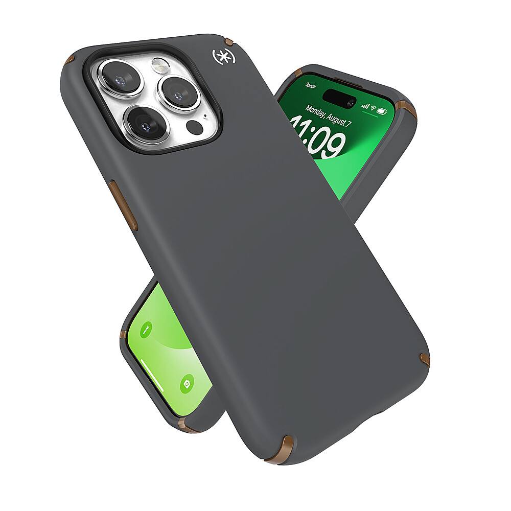 Alt View 3. Speck - Presidio2 Pro Case with MagSafe for Apple iPhone 15 Pro - Charcoal Gray.