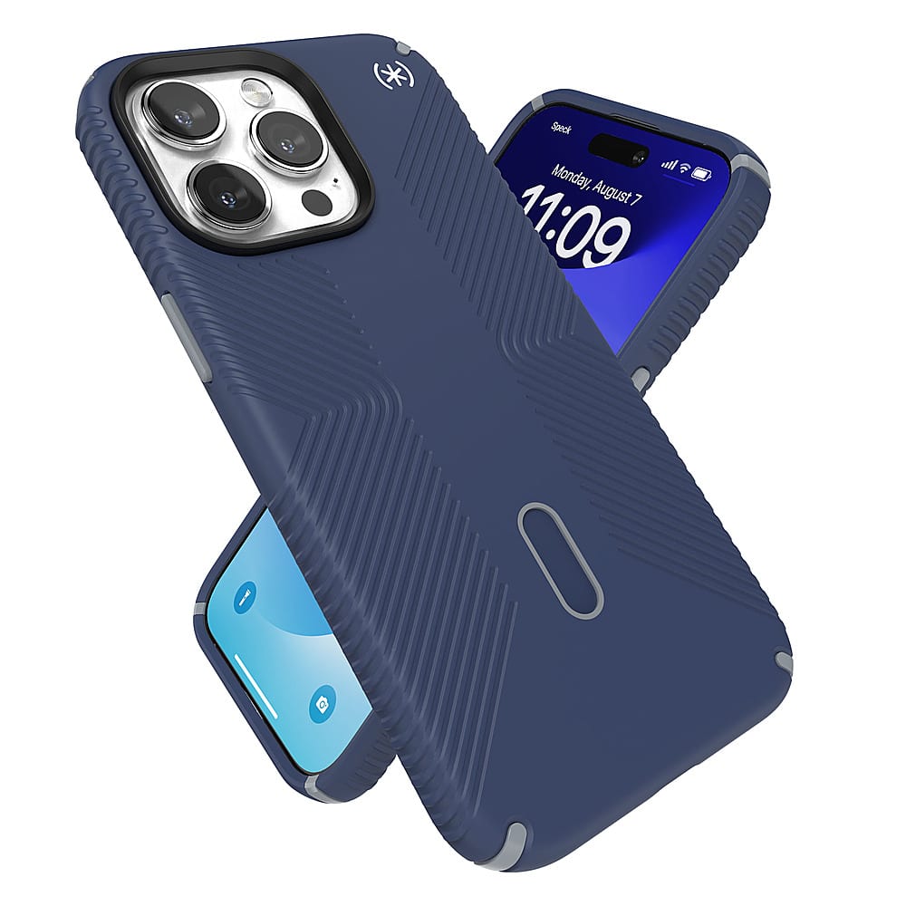 Alt View 3. Speck - Presidio2 Grip ClickLock Case with MagSafe for Apple iPhone 15 Pro Max - Coastal Blue.