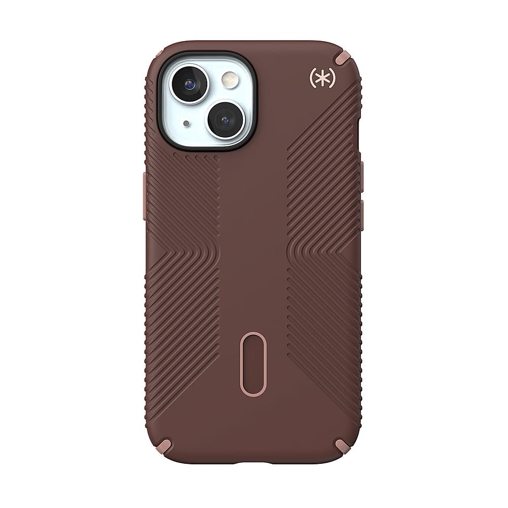 Front. Speck - Presidio2 Grip ClickLock Case with MagSafe for Apple iPhone 15/14/13 - New Planet.