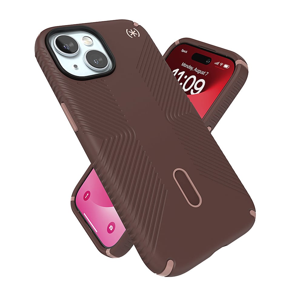 Alt View 3. Speck - Presidio2 Grip ClickLock Case with MagSafe for Apple iPhone 15/14/13 - New Planet.