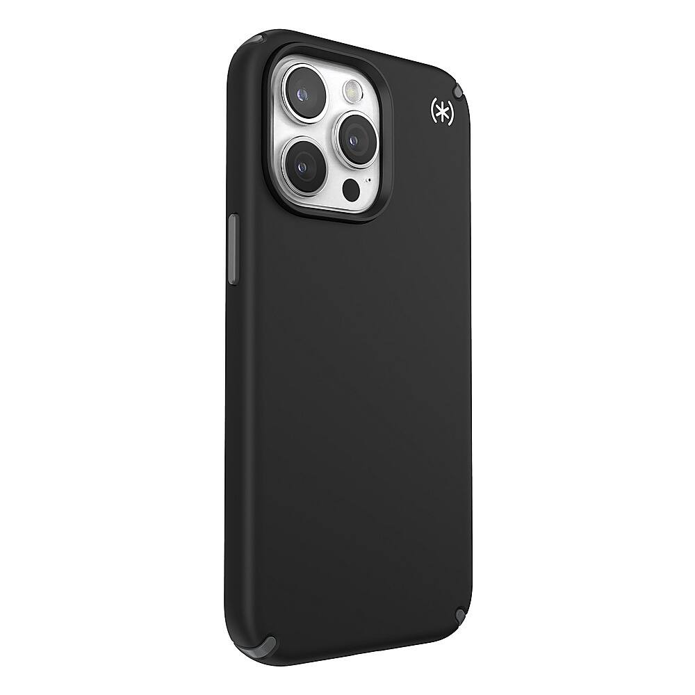 Angle. Speck - Presidio2 Pro Case with MagSafe for Apple iPhone 15 Pro Max - Black.