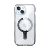 Speck - Presidio Perfect-Clear Grip ClickLock Case with MagSafe for Apple iPhone 15/14/13 - Clear/Chrome - Front_Zoom