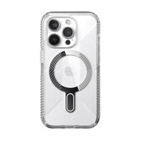 Speck - Presidio Perfect-Clear Grip ClickLock Case with MagSafe for Apple iPhone 15 Pro - Clear/Chrome - Front_Zoom