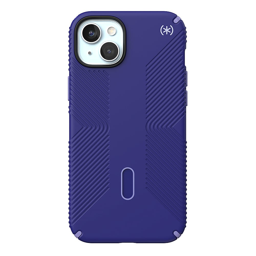 Front. Speck - Presidio2 Grip ClickLock Case with MagSafe for Apple iPhone 15 Plus/14 Plus - Future Blue.