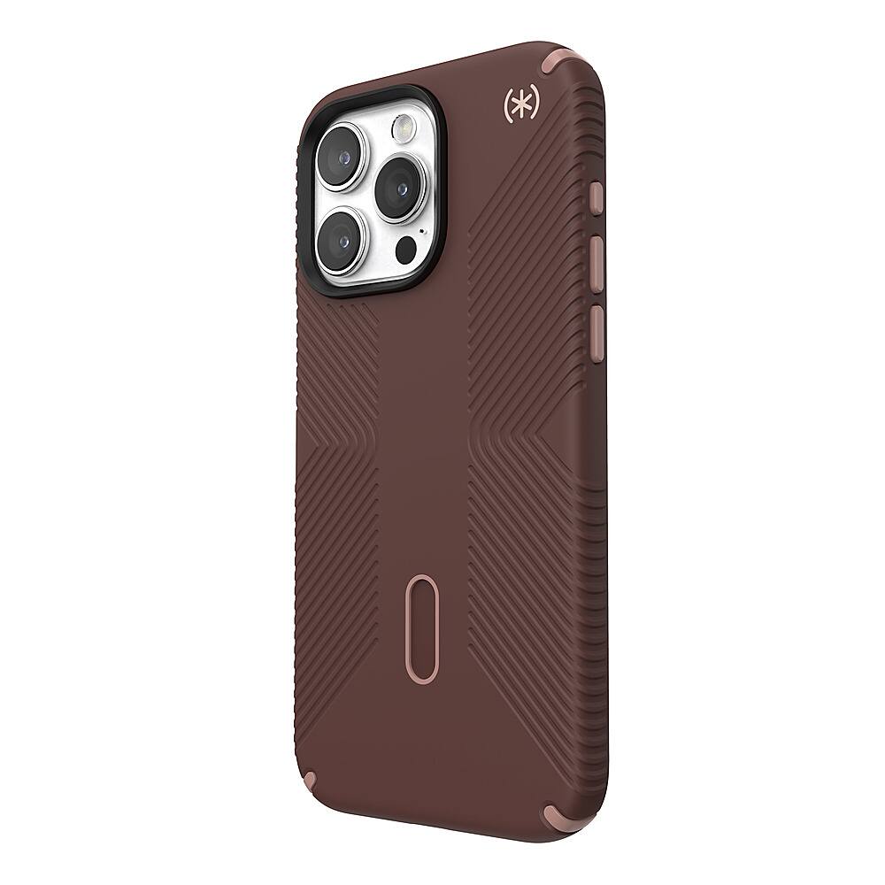 Left. Speck - Presidio2 Grip ClickLock Case with MagSafe for Apple iPhone 15 Pro Max - New Planet.
