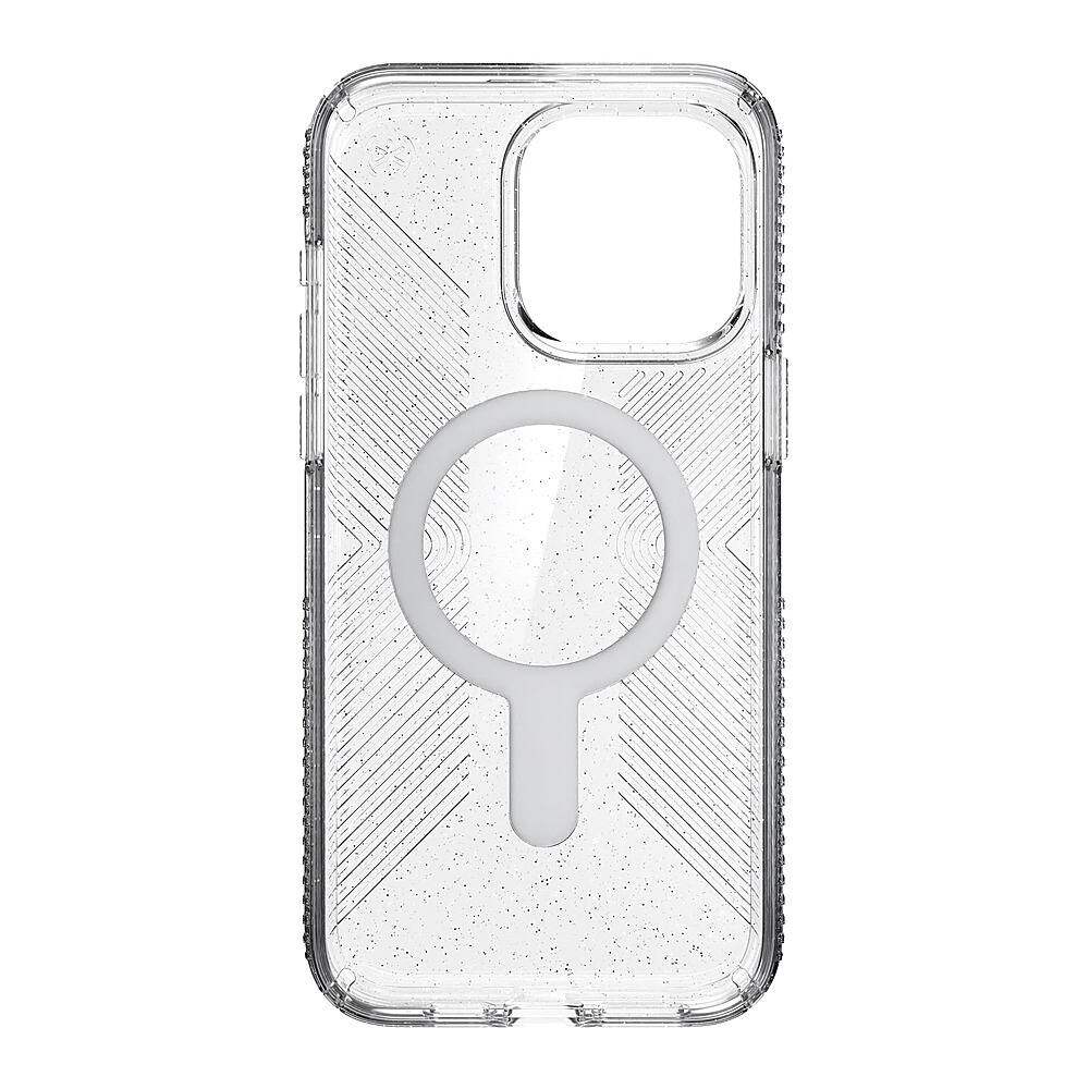 Alt View 11. Speck - Presidio Lux Grip ClickLock Case with MagSafe for Apple iPhone 15 Pro Max - Clear/Glitter.