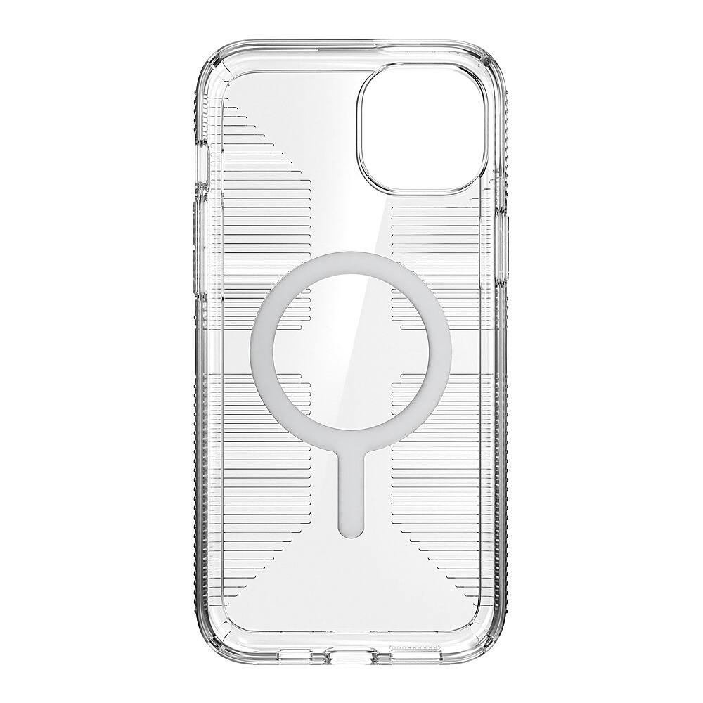Alt View 11. Speck - Gemshell Grip Case with MagSafe for Apple iPhone 15 Plus/14 Plus - Clear/Chrome.