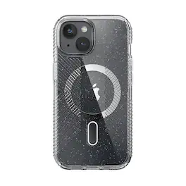 Speck - Presidio Lux Grip ClickLock Case with MagSafe for Apple iPhone 16e/15/14/13 - Clear/Glitter