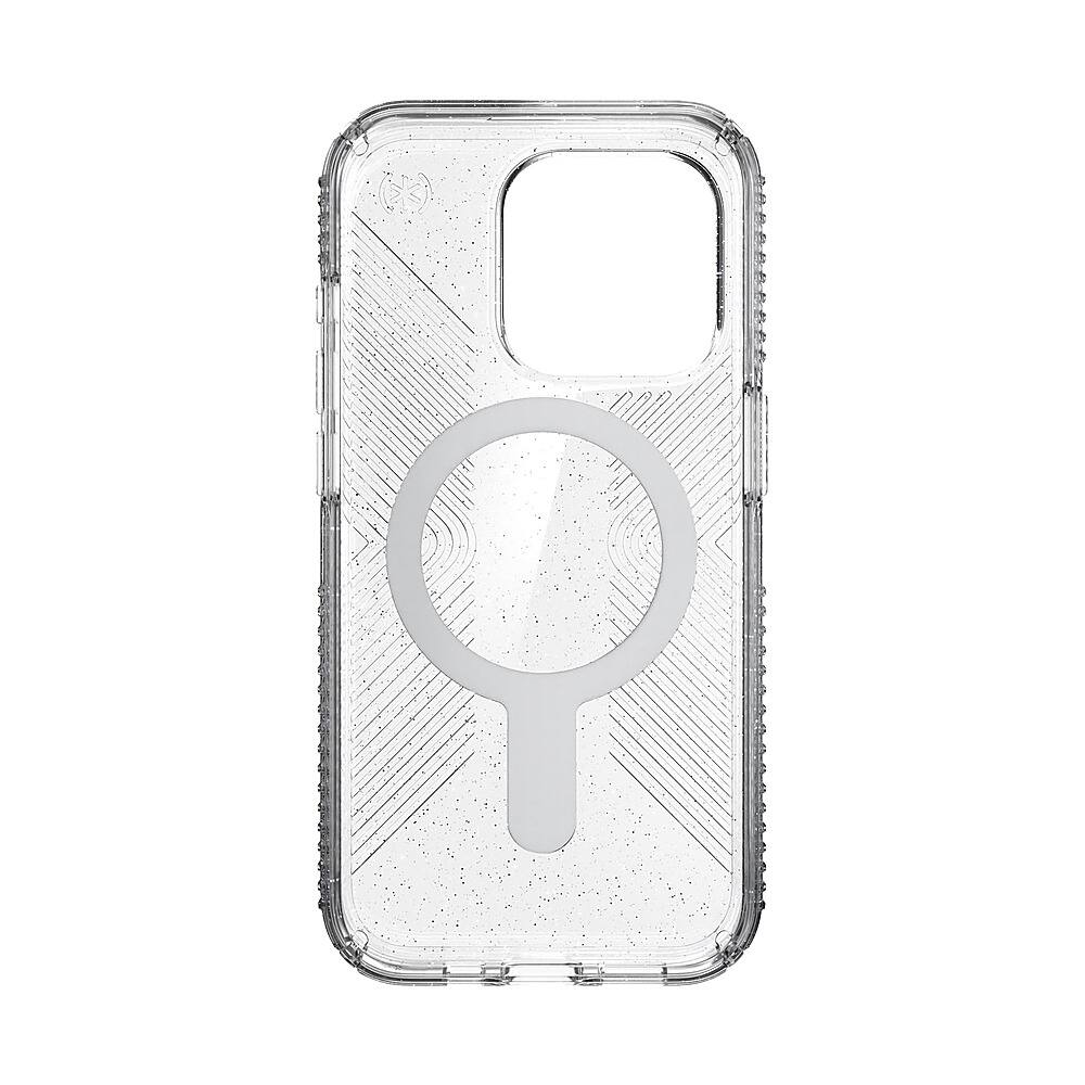 Alt View 11. Speck - Presidio Lux Grip ClickLock Case with MagSafe for Apple iPhone 15 Pro - Clear/Glitter.