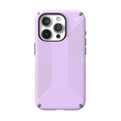 Speck - Presidio2 Grip Case with MagSafe for Apple iPhone 15 Pro - Spring Purple - Front_Zoom