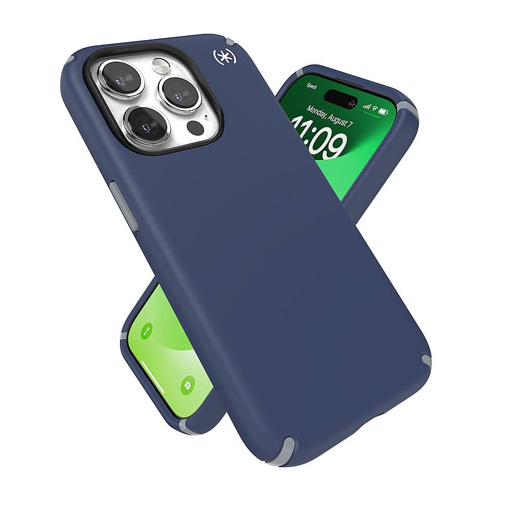Alt View 3. Speck - Presidio2 Pro Case with MagSafe for Apple iPhone 15 Pro - Coastal Blue.