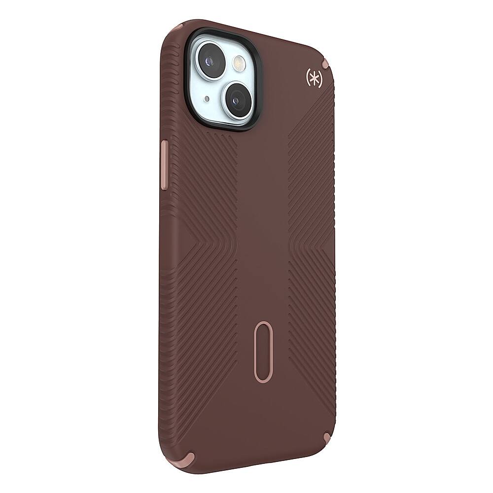 Angle. Speck - Presidio2 Grip ClickLock Case with MagSafe for Apple iPhone 15 Plus/14 Plus - New Planet.