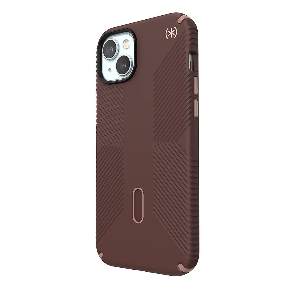 Left. Speck - Presidio2 Grip ClickLock Case with MagSafe for Apple iPhone 15 Plus/14 Plus - New Planet.