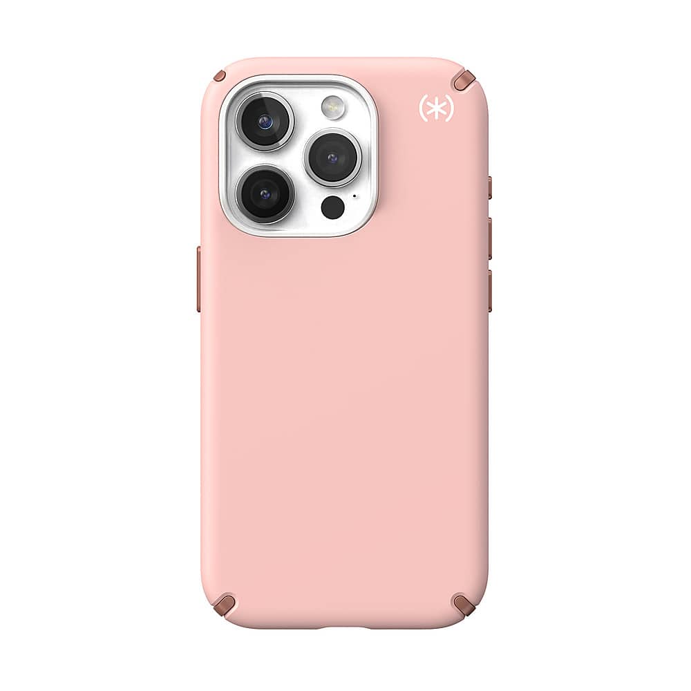 Front. Speck - Presidio2 Pro Case with MagSafe for Apple iPhone 15 Pro - Dahlia Pink.