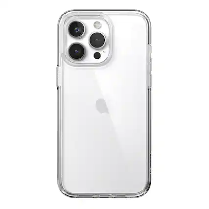 Front. Speck - Presidio Perfect-Clear Case for Apple iPhone 15 Pro Max - Clear.