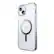 Left. Speck - Presidio Perfect-Clear Case with MagSafe for Apple iPhone 15 Plus/14 Plus - Clear/Chrome.